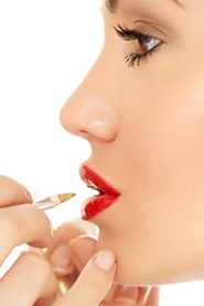 for a more defined mouth, outline your lips with a pencil a shade darker than the lipstick you use