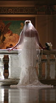 glamorous bride in cathedral