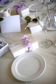 wedding favors and place settings